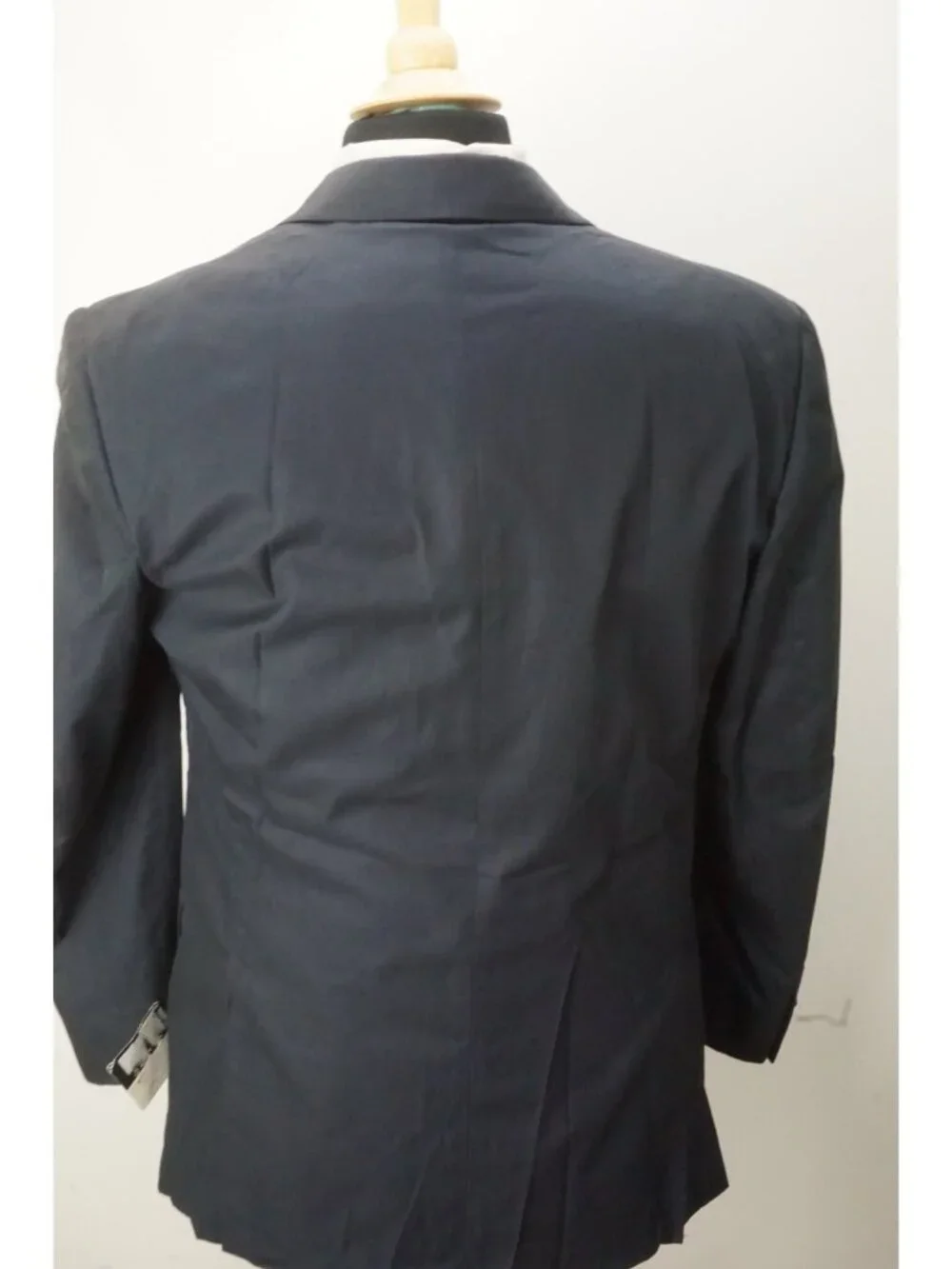 Burberry London Blue 100% Cotton 2 Pc Suit Jacket Pants 40L US BRAND NEW